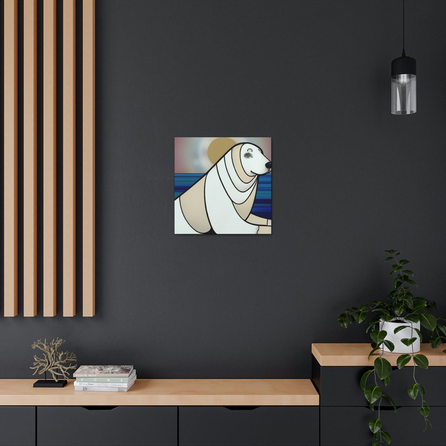 "Ermine in Moonlight Glow" - Canvas