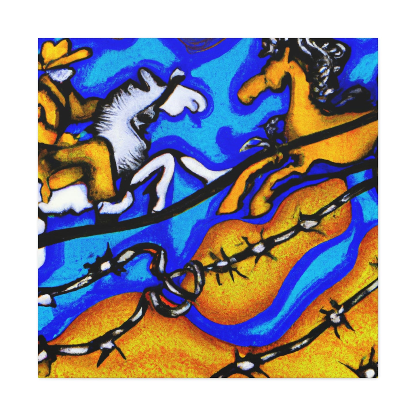 Barbed Wire Splendor - Canvas