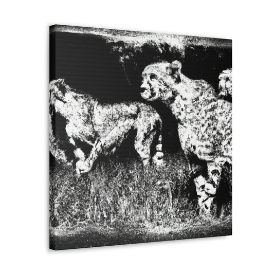 Cheetah in Abstract Form - Canvas