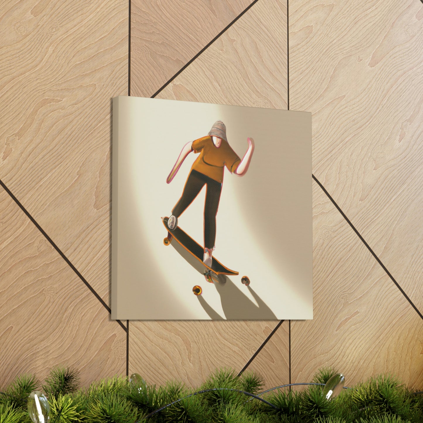 Skateboarding Abstract Minimalism - Canvas