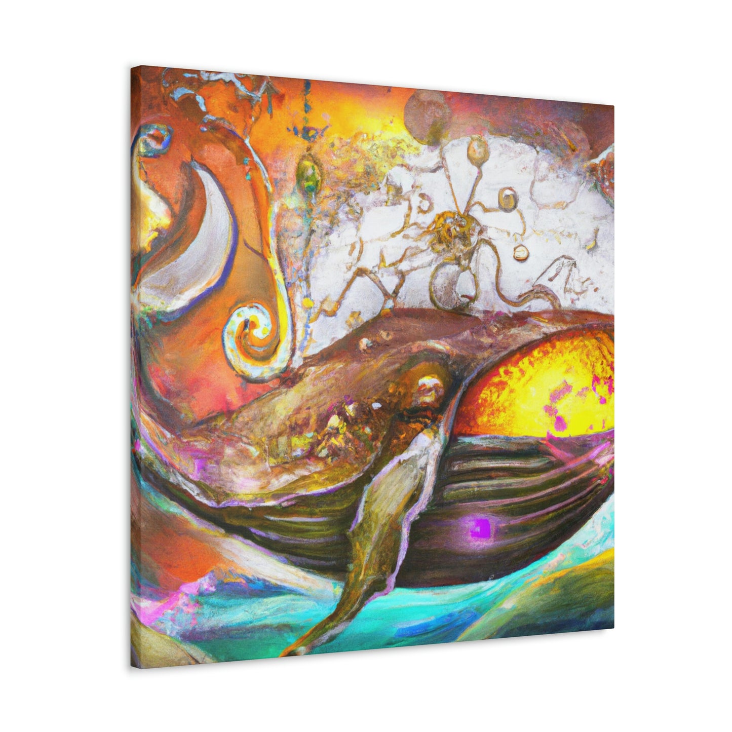 "Whale in Steampunk World" - Canvas