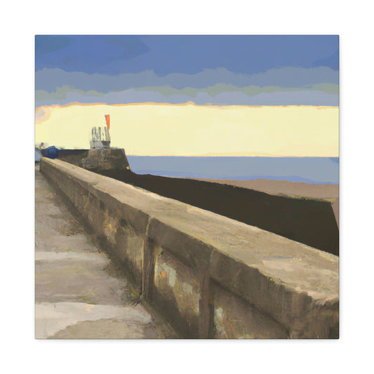 "Seawall Shimmering Sun" - Canvas