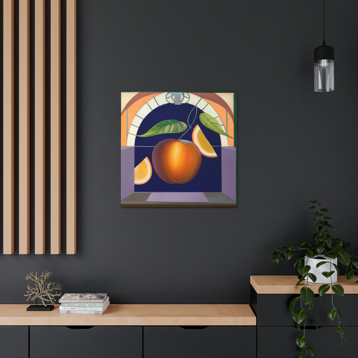 "Lush Art Deco Fruit" - Canvas