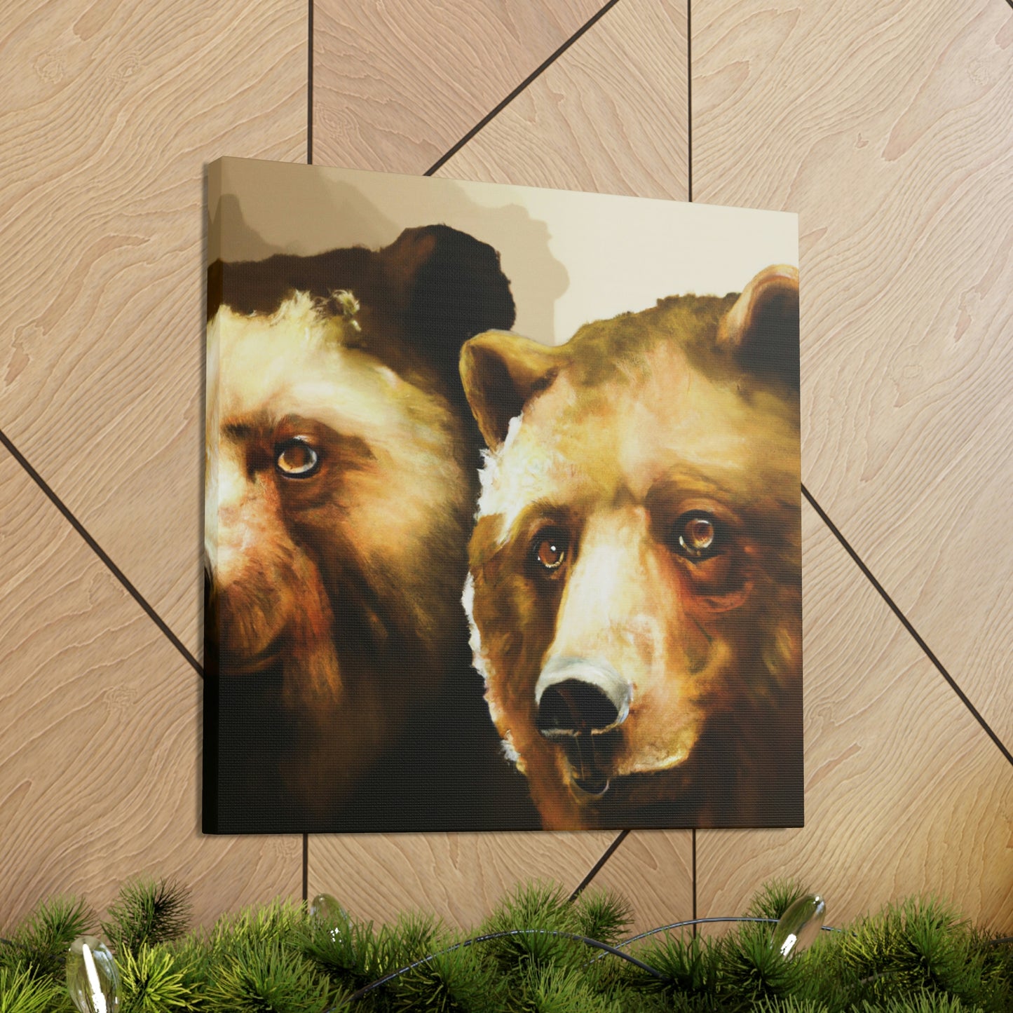 Grizzly Bear Family Portrait - Canvas