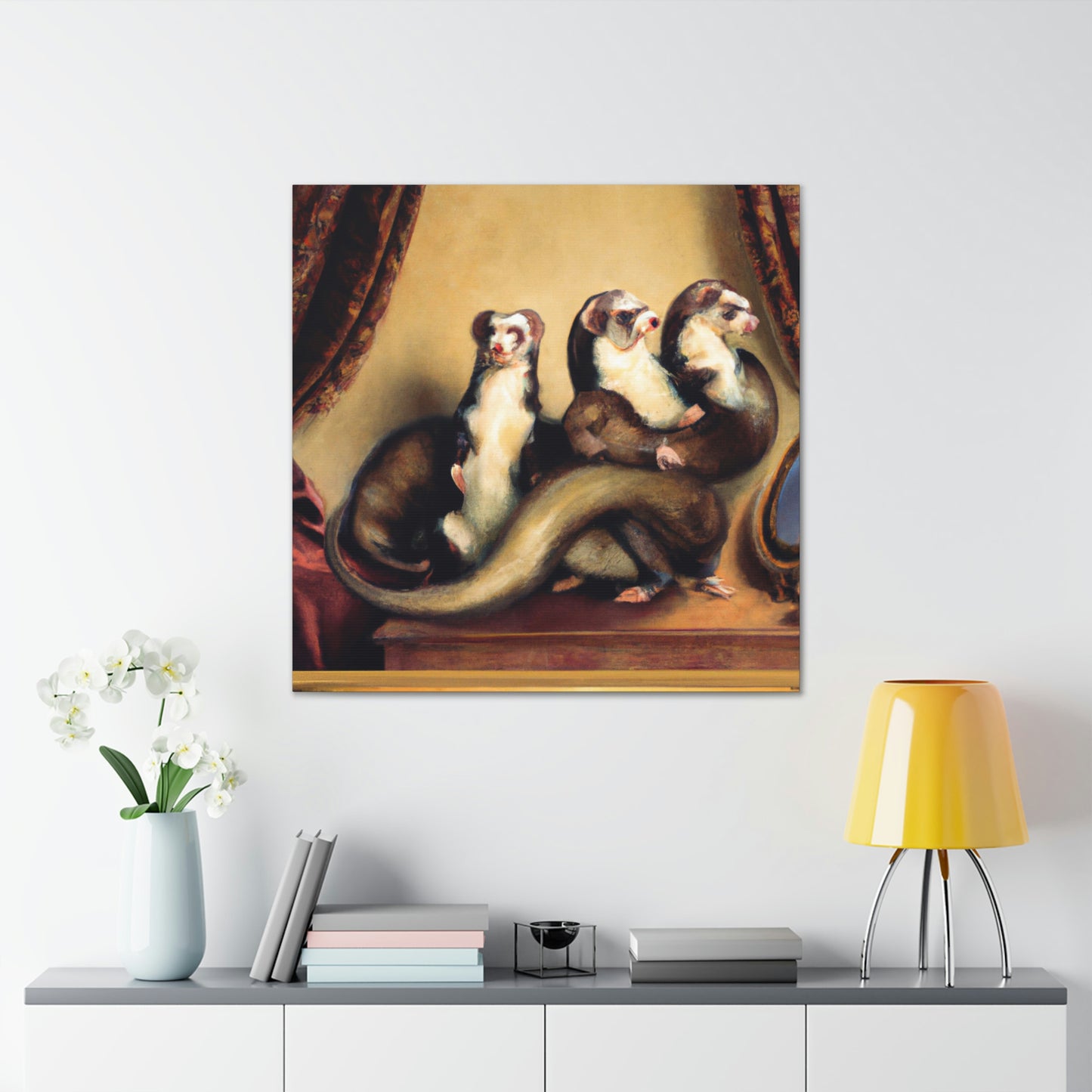 Ferrets in Baroque - Canvas