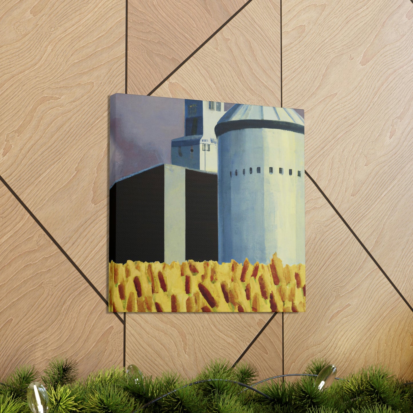 "Sunlit Gilded Silo" - Canvas