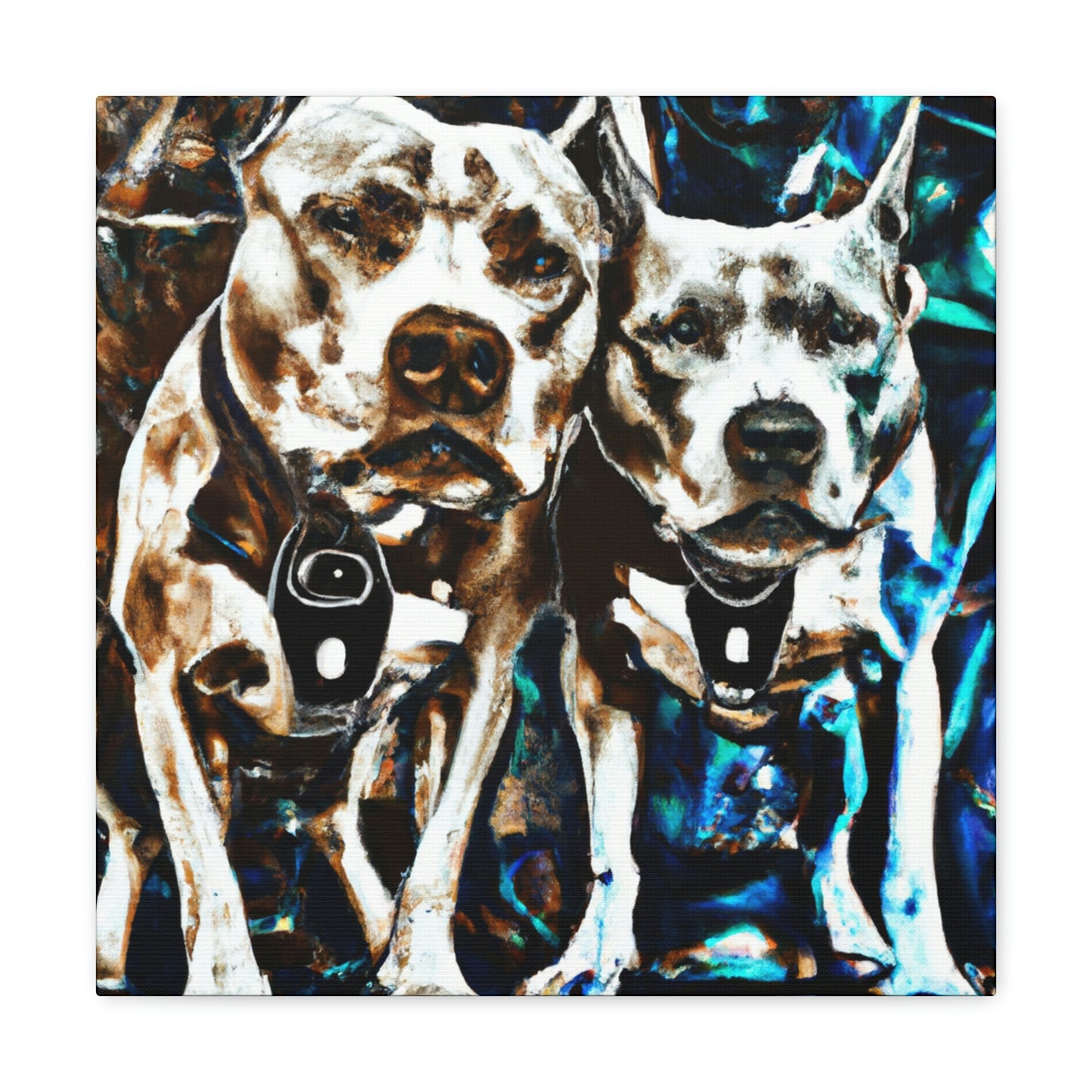 "Pitbull Dreams Surreal" - Canvas