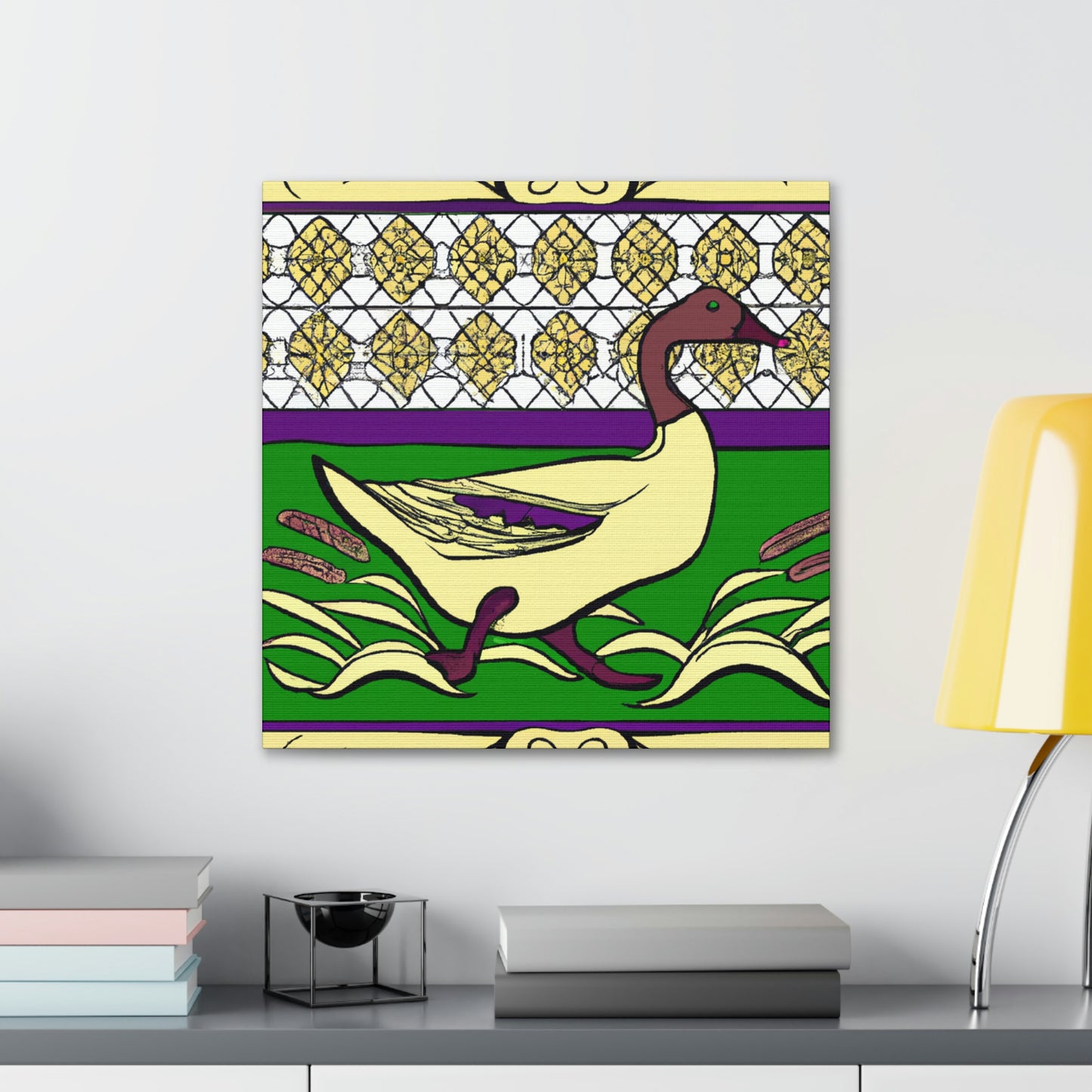 "Duck in Art Nouveau". - Canvas