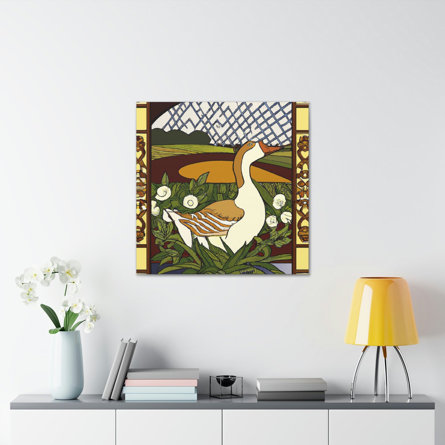 "Goose in Art Nouveau" - Canvas