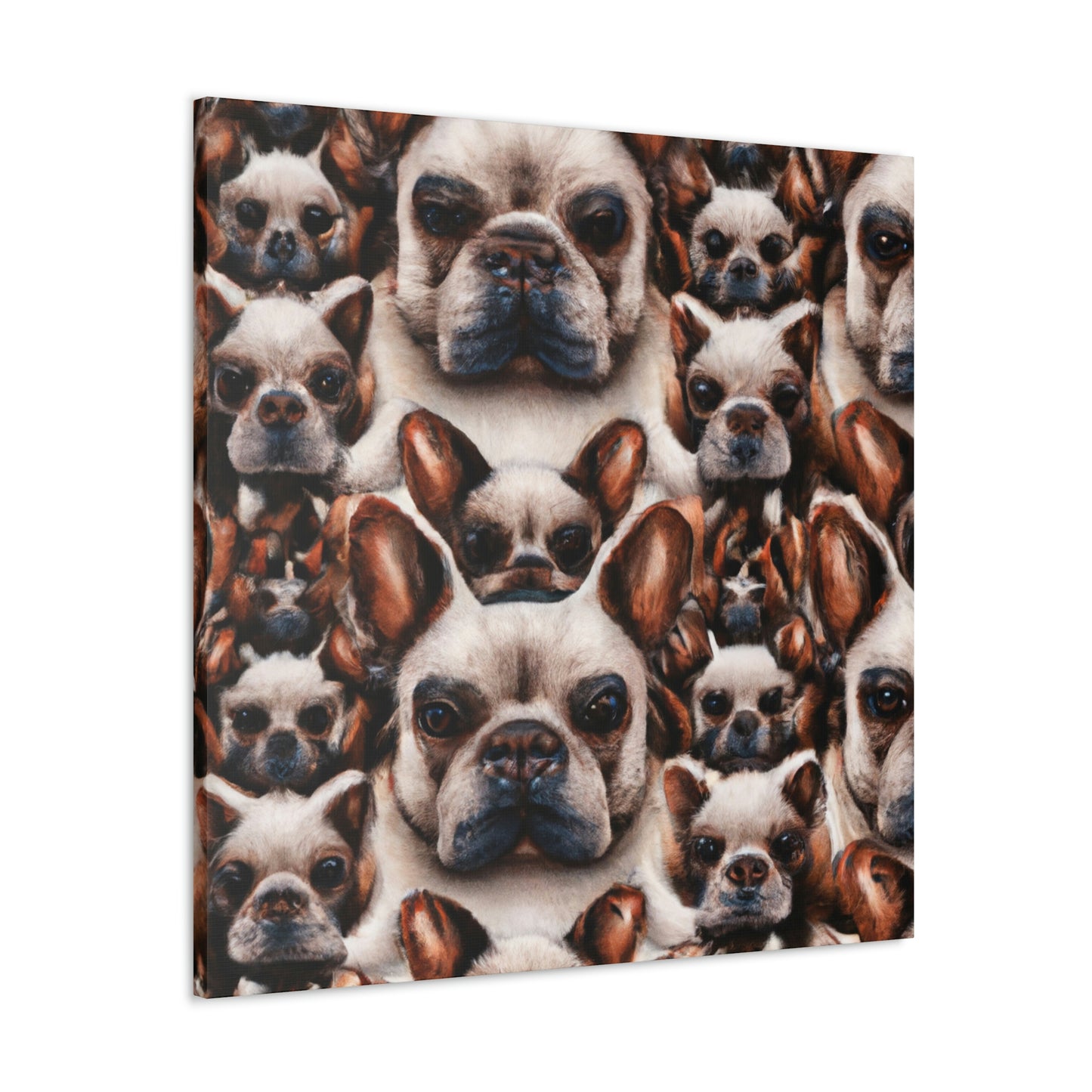 "Surreal French Bulldog Pose" - Canvas