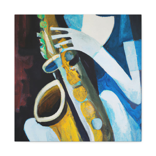 "Saxophone Serenade Expressionism" - Canvas