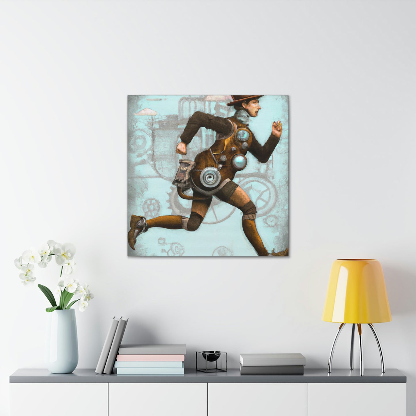 "Running in Steam-Time" - Canvas