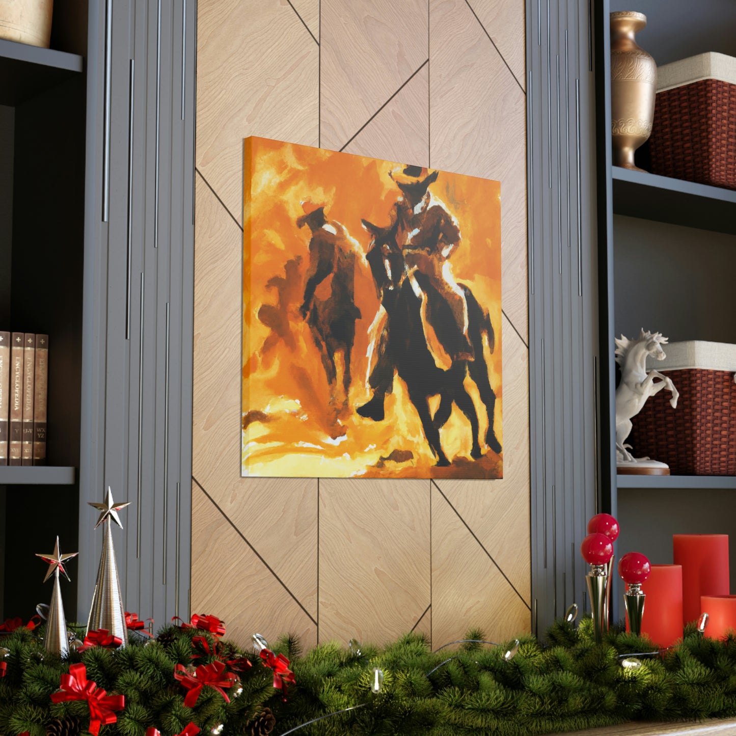 Rodeo Wild West Scene - Canvas