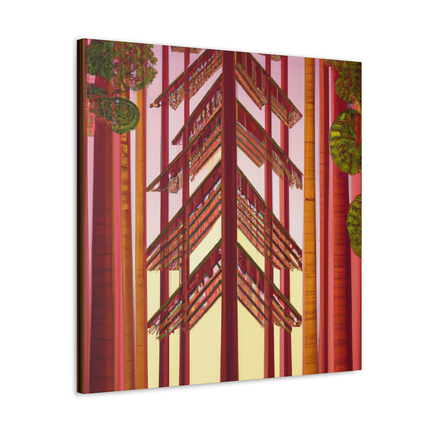 "Futuristic Redwood Monument" - Canvas