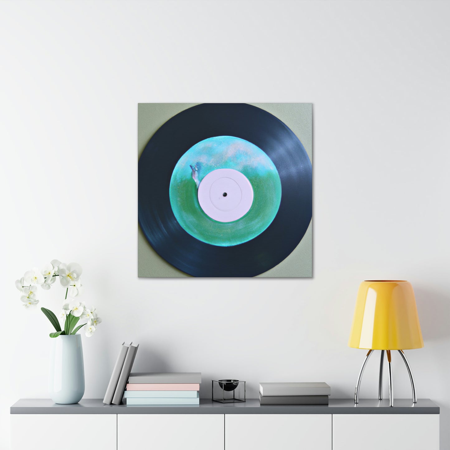 "Vinyl Record Dreamscape" - Canvas