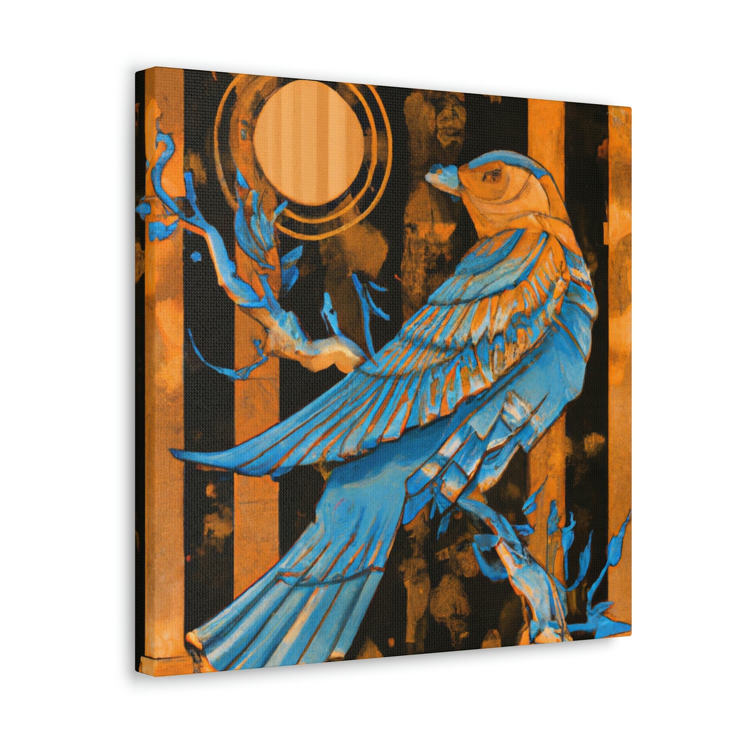 "Bluebird's Art Deco Dream" - Canvas