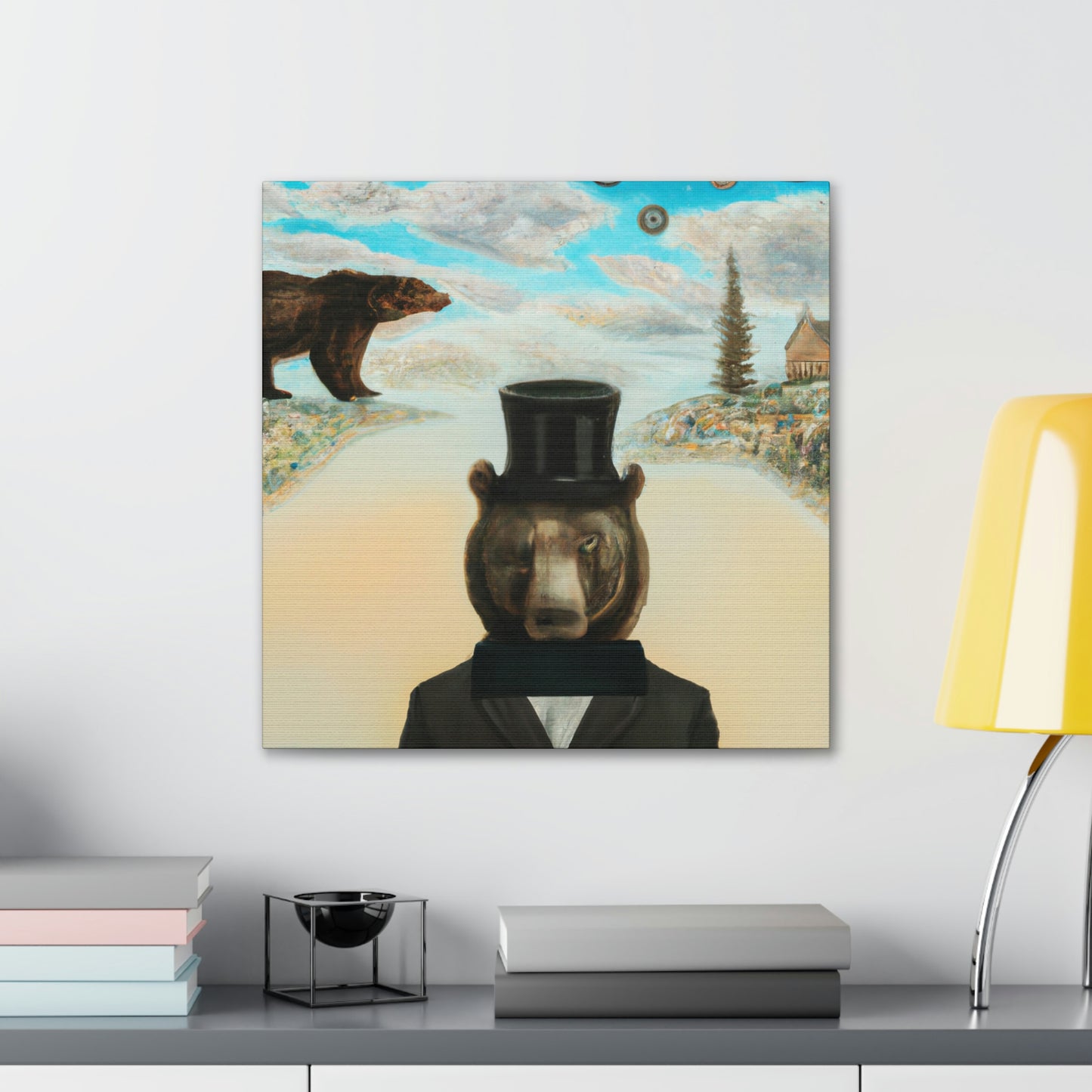 Steam Black Bear Portrait - Canvas