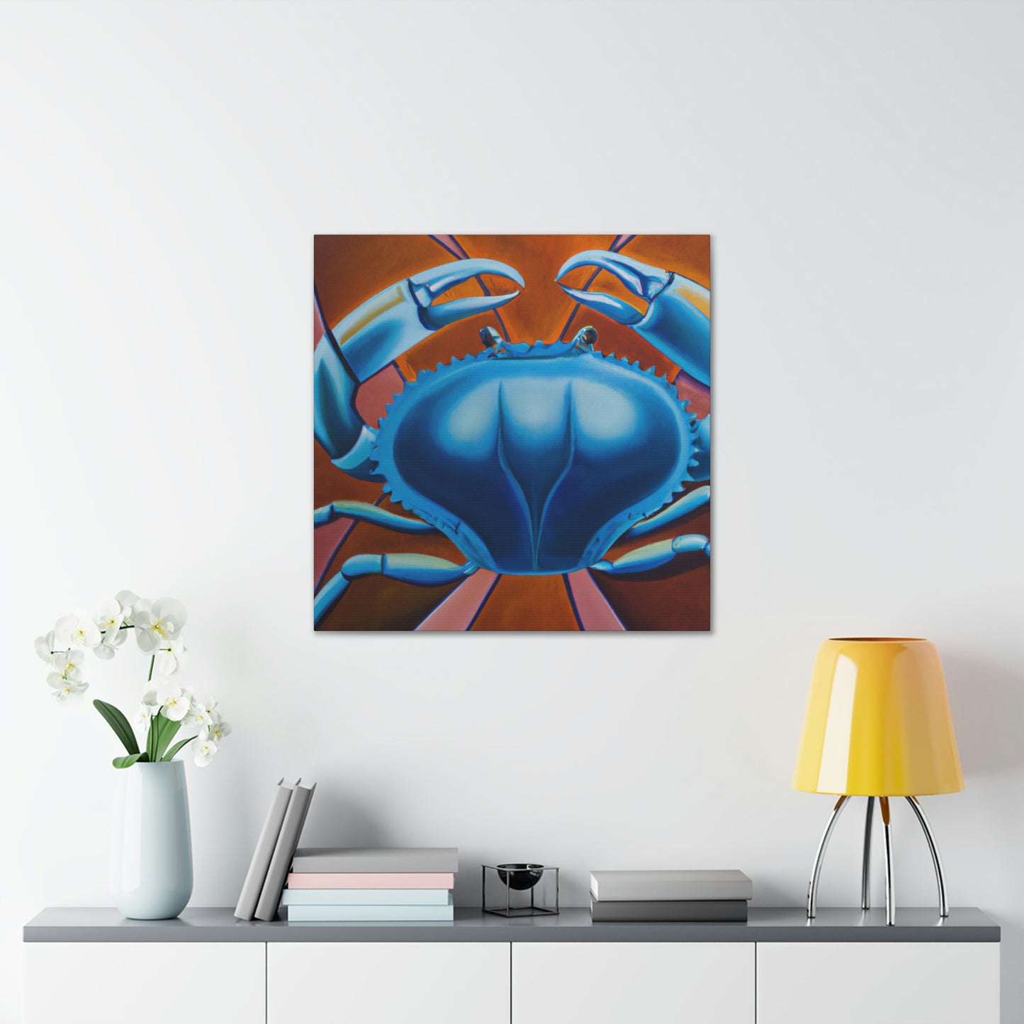 "Crab in Art Deco" - Canvas