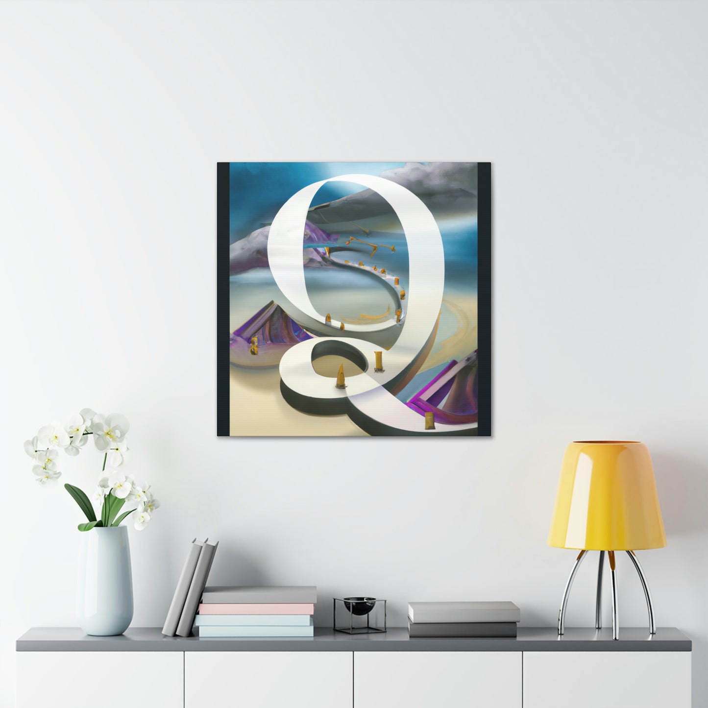 "Q in Art Deco" - Canvas