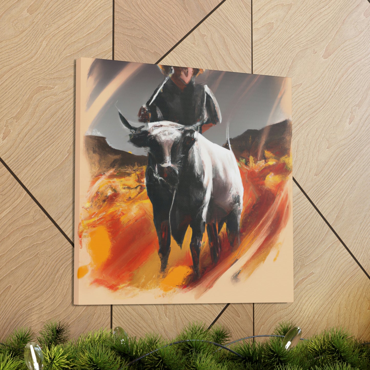 Cattle Branding Landscape - Canvas