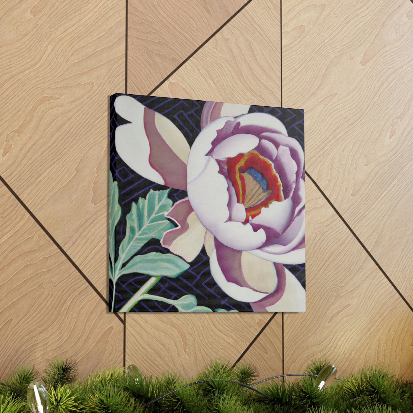 "Peony in Art Deco" - Canvas