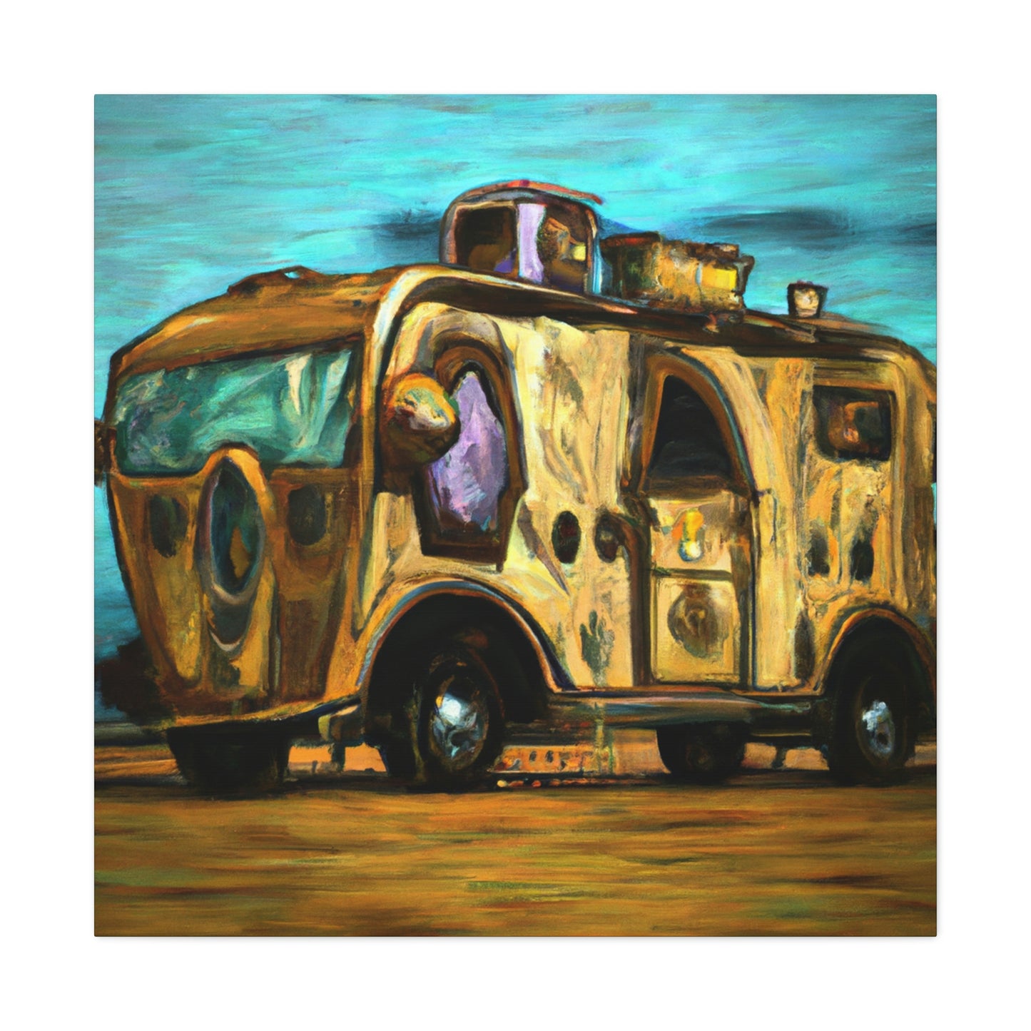 "Camper Van Machine Age" - Canvas