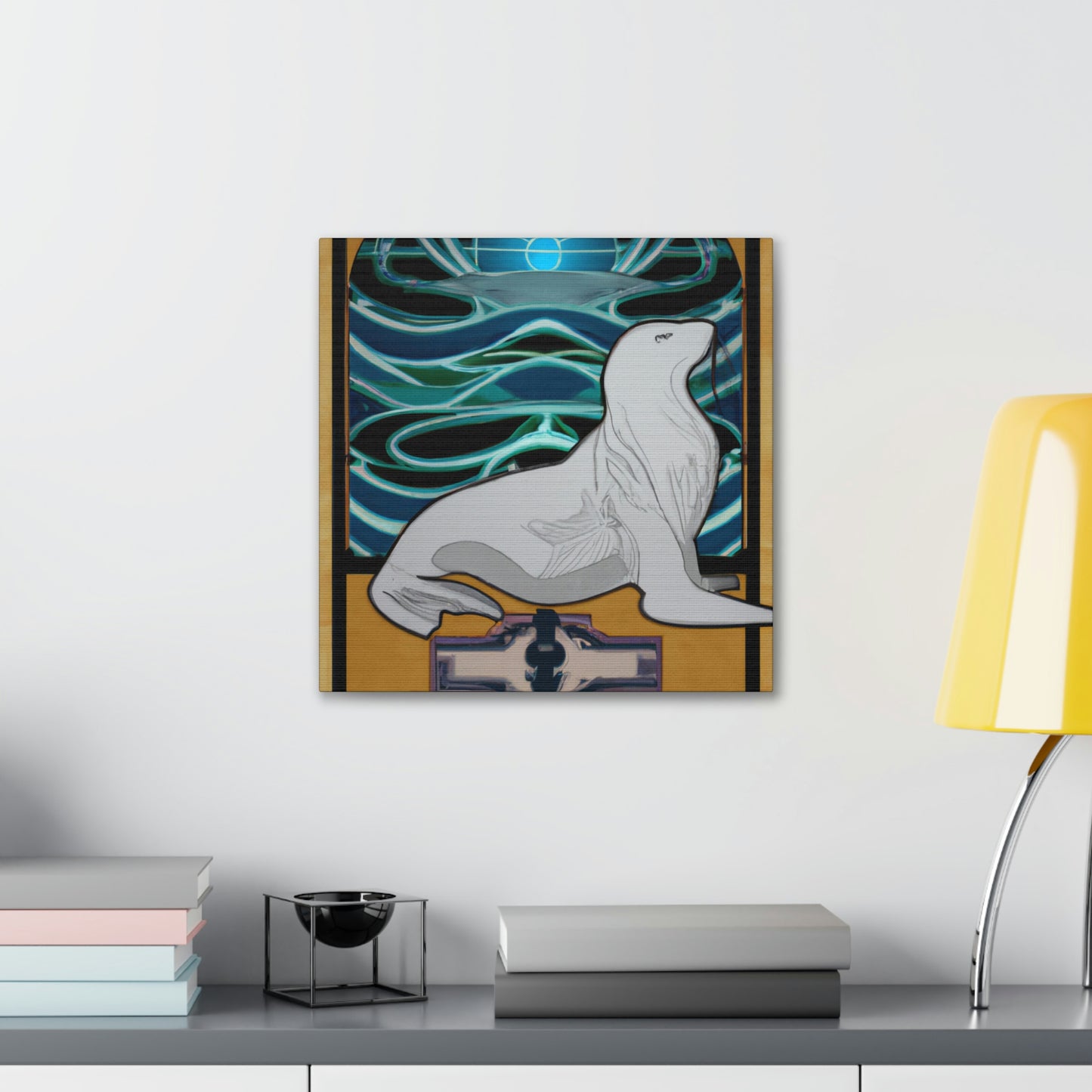 "Sleek Lion of Sea" - Canvas