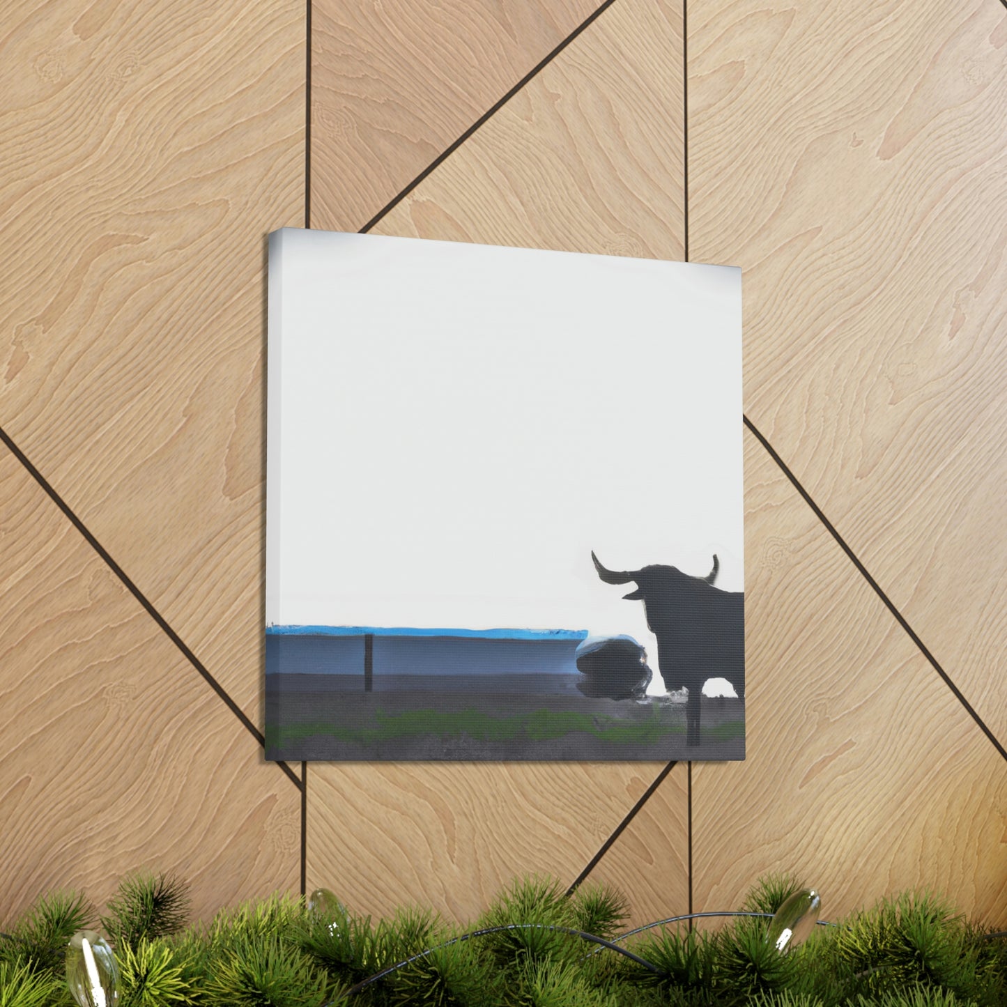 Lone Texas Longhorn - Canvas