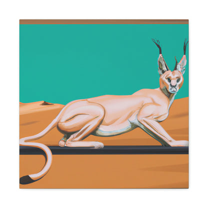 "Caracal: Golden Elegance" - Canvas