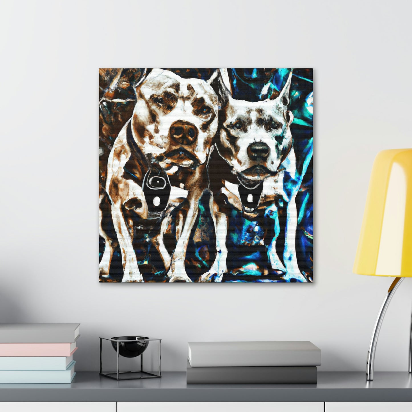 "Pitbull Dreams Surreal" - Canvas