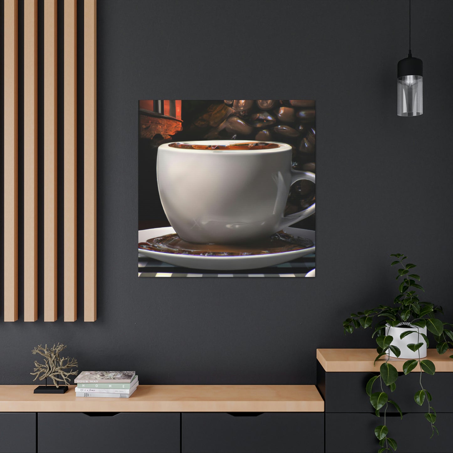 "Coffee Reflection Realism" - Canvas