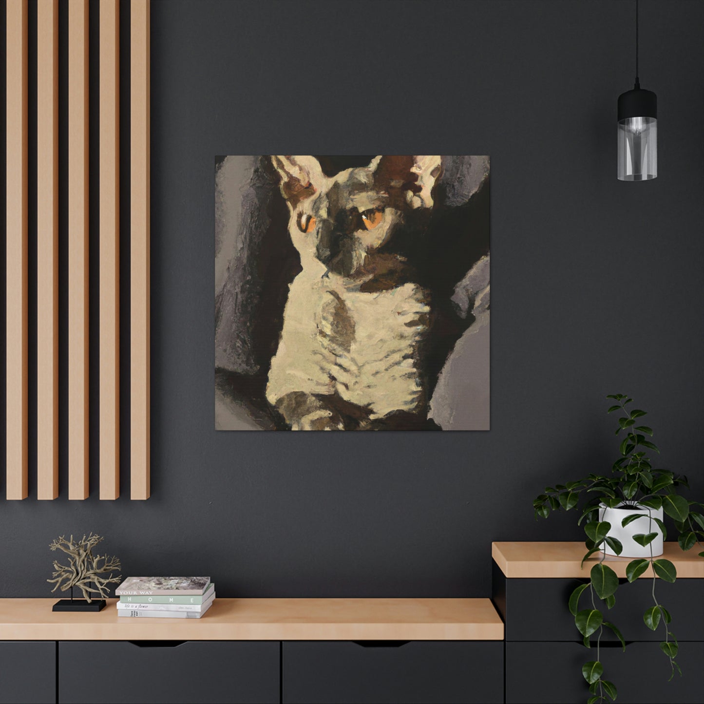 "Devon Rex Dreamscape" - Canvas