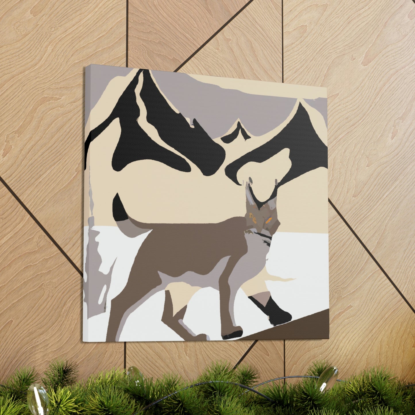 "Bobcat in Art Deco" - Canvas