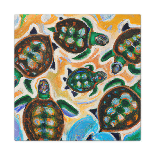 "Sea Turtles At Sunrise" - Canvas