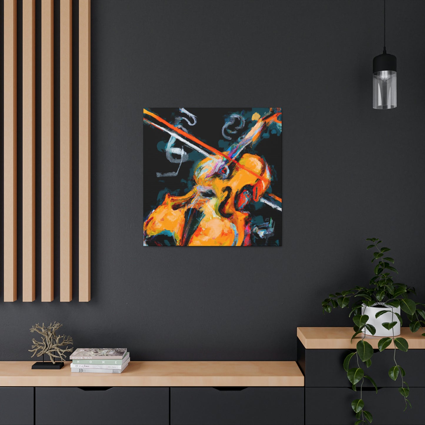 "Vibrant Violin Melody" - Canvas