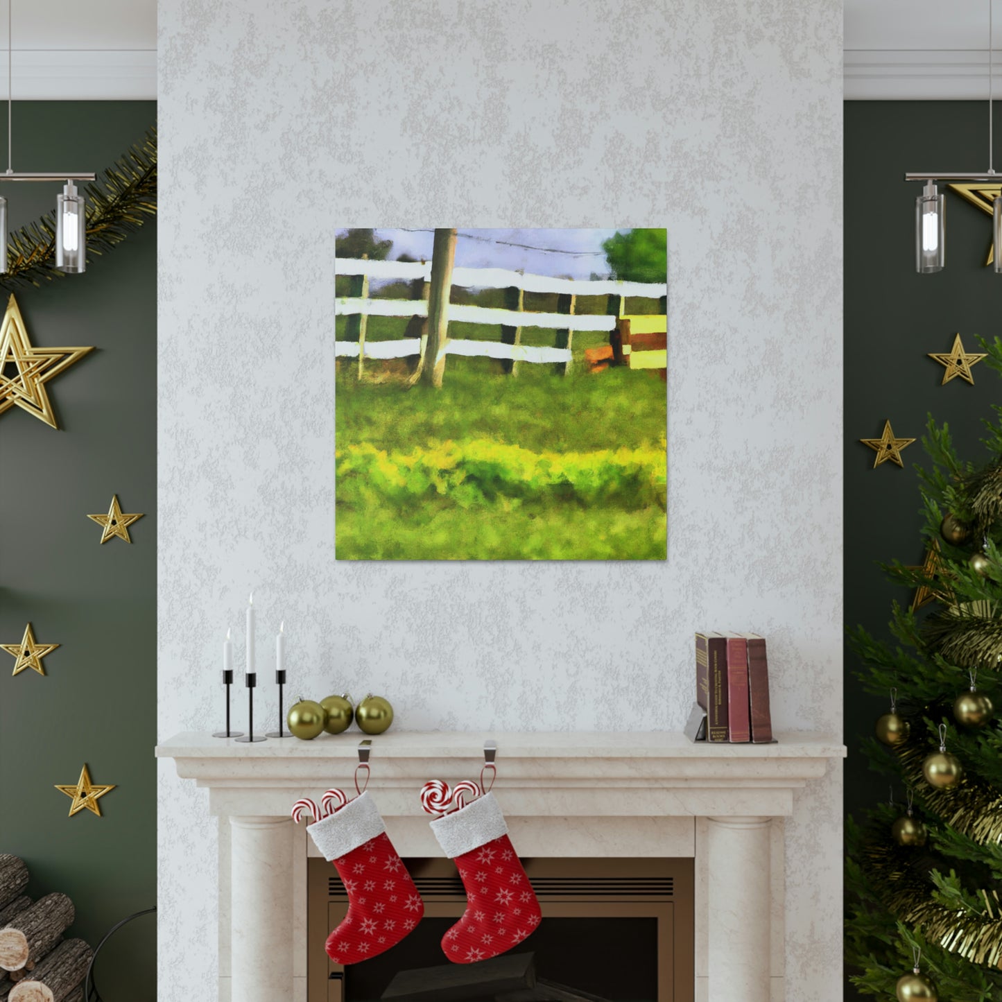 "Barnyard Fence Harmony" - Canvas