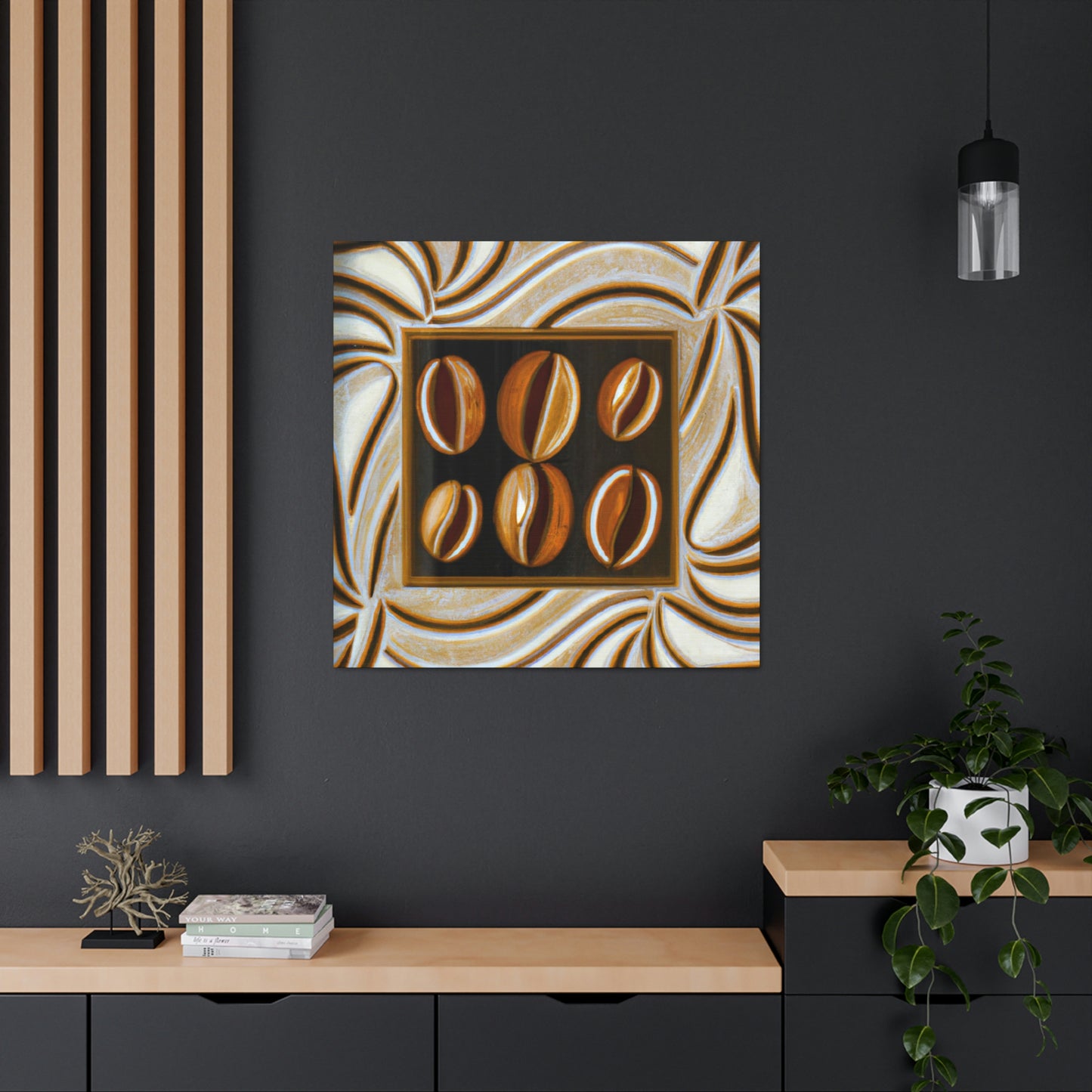 "Coffee Beans Symphony" - Canvas