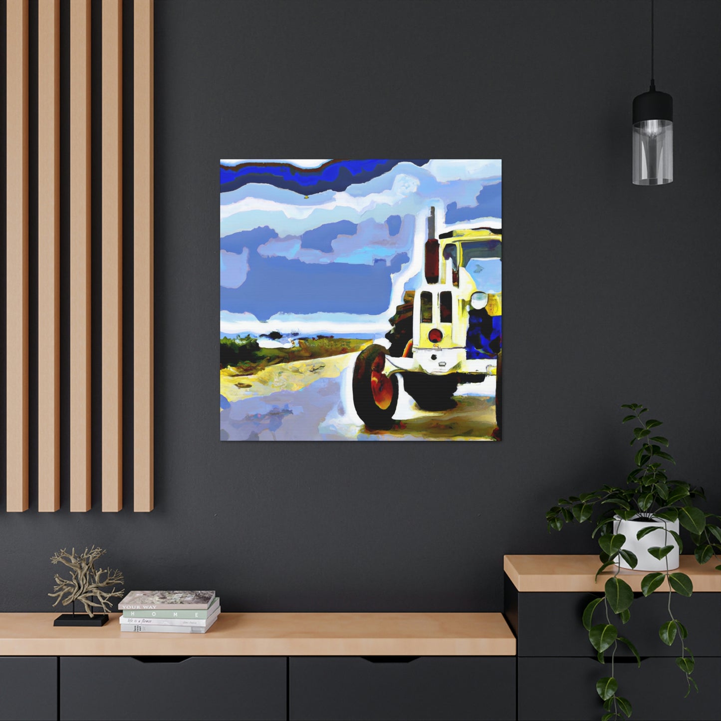 Tractor in Twilight Glow - Canvas