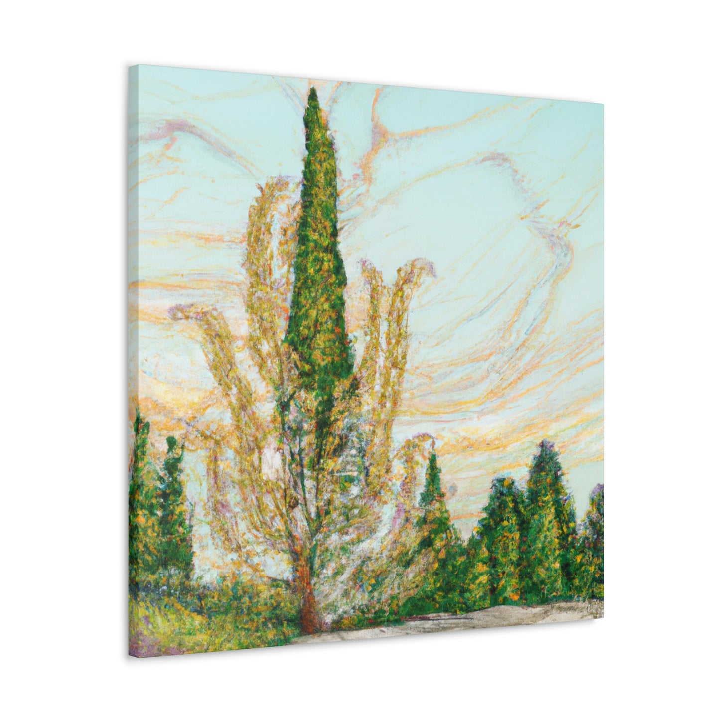 Cypress Tree Reflection - Canvas