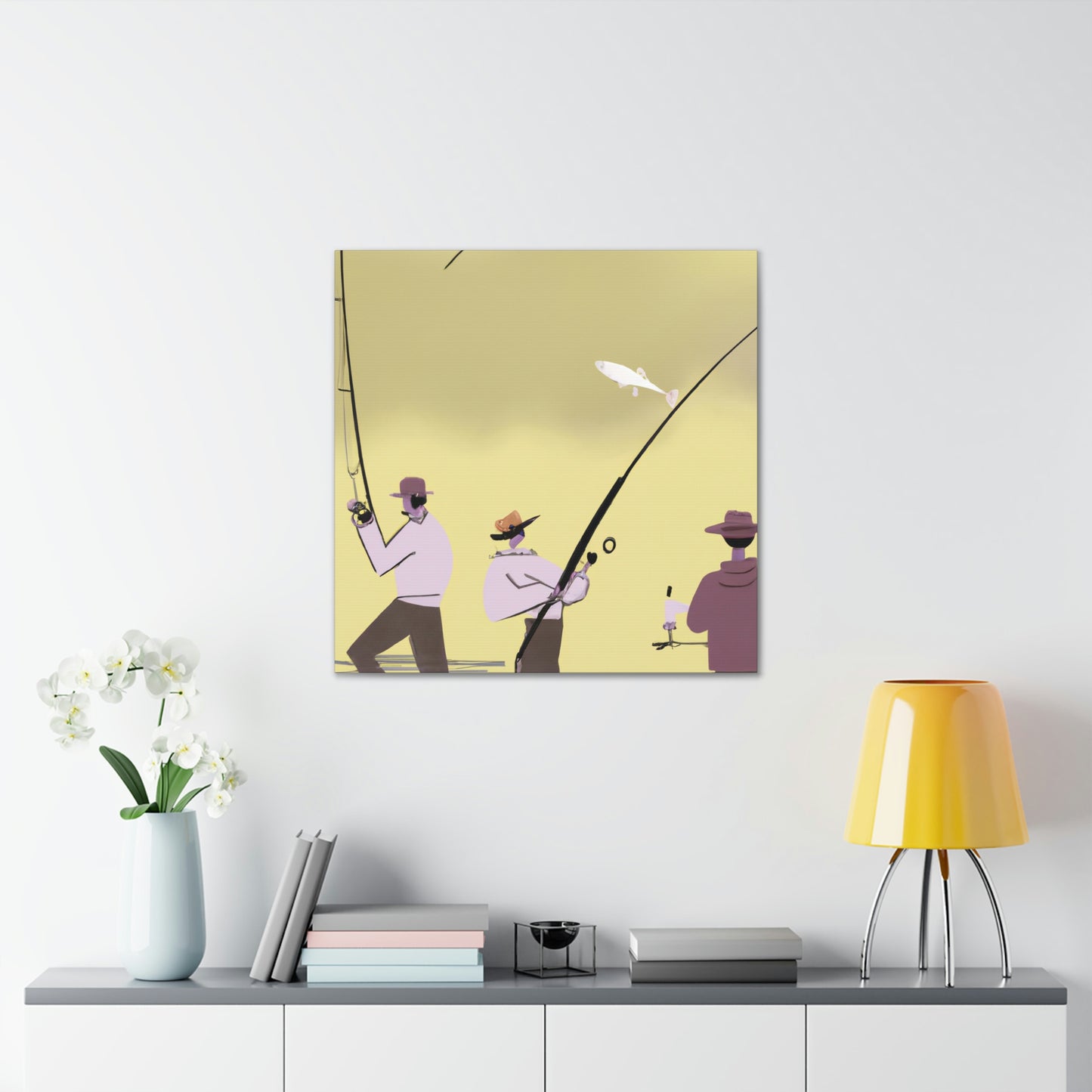 "Fishing in Minimalism" - Canvas