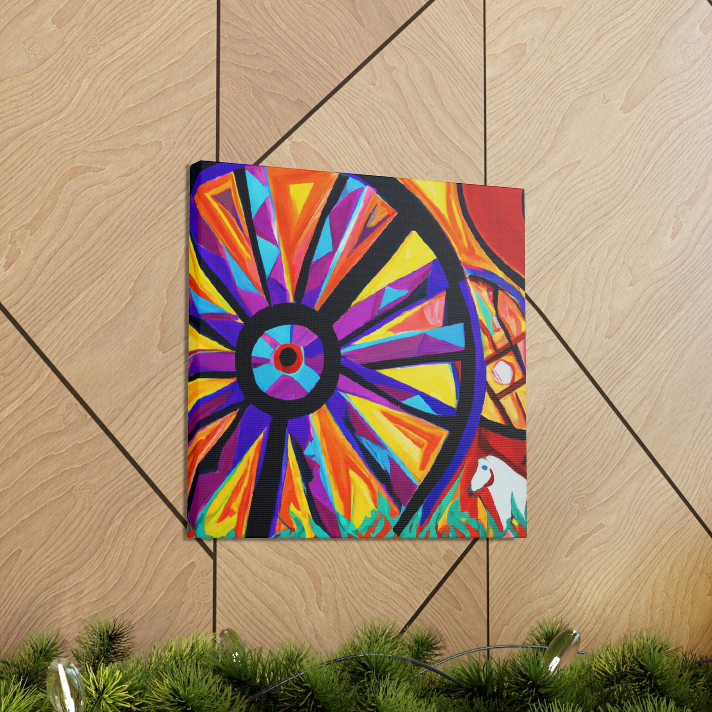 "Wagon Wheel Symphony" - Canvas