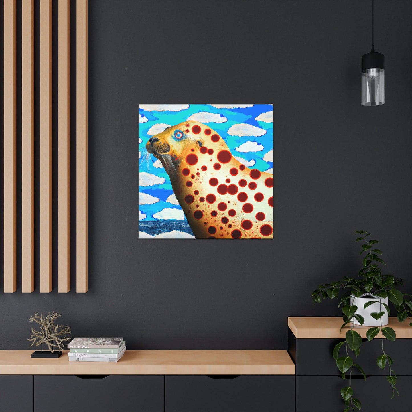 Sea Lions at Sunset - Canvas