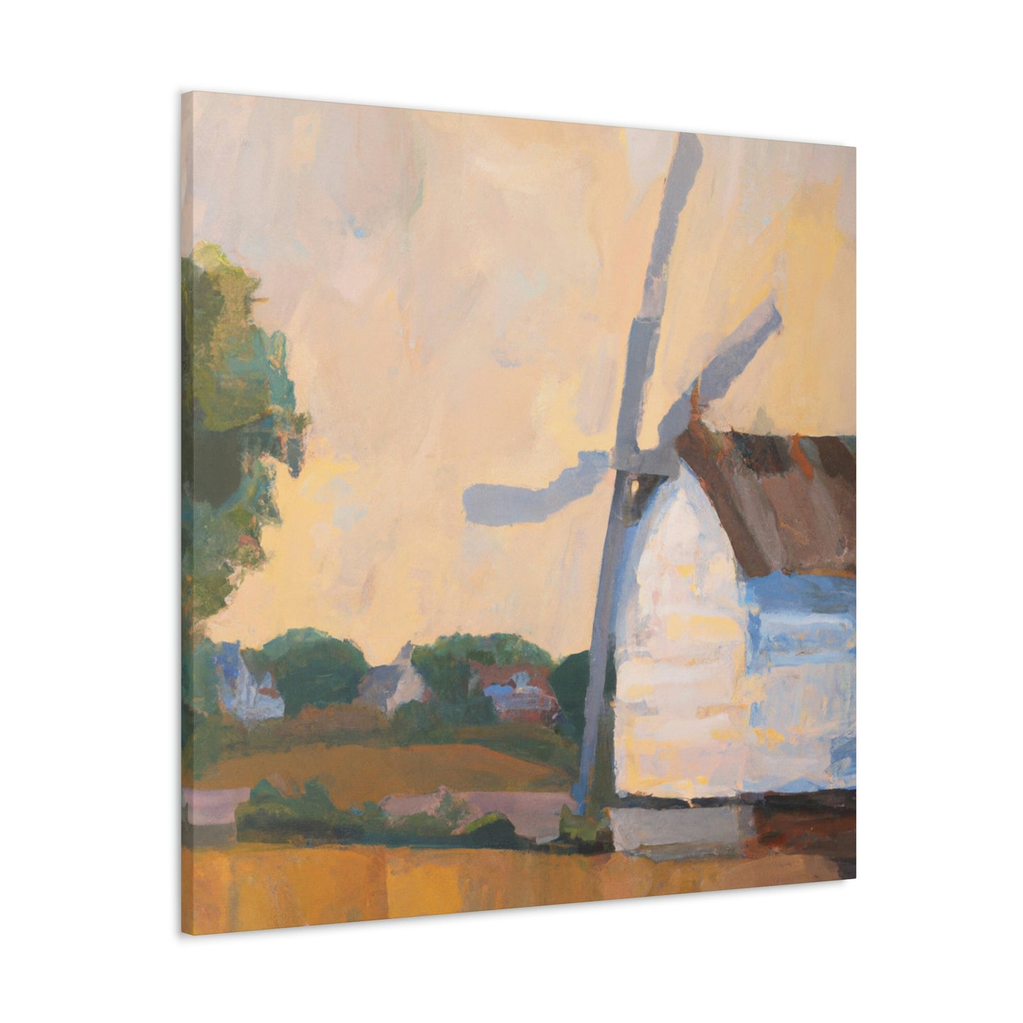 Windmill in the Mist - Canvas