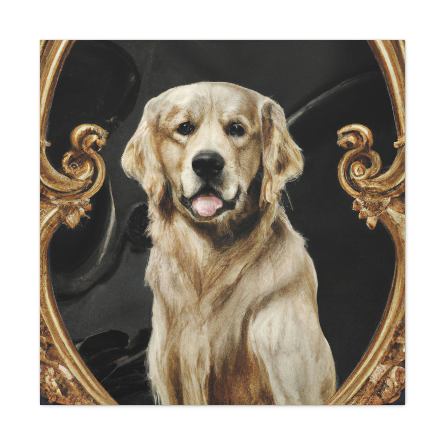 A Golden Retriever Reflection - Canvas