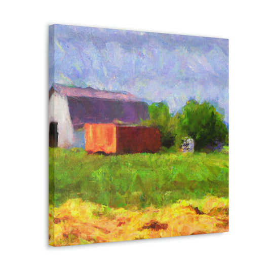 "Barn in Impressionist Light" - Canvas