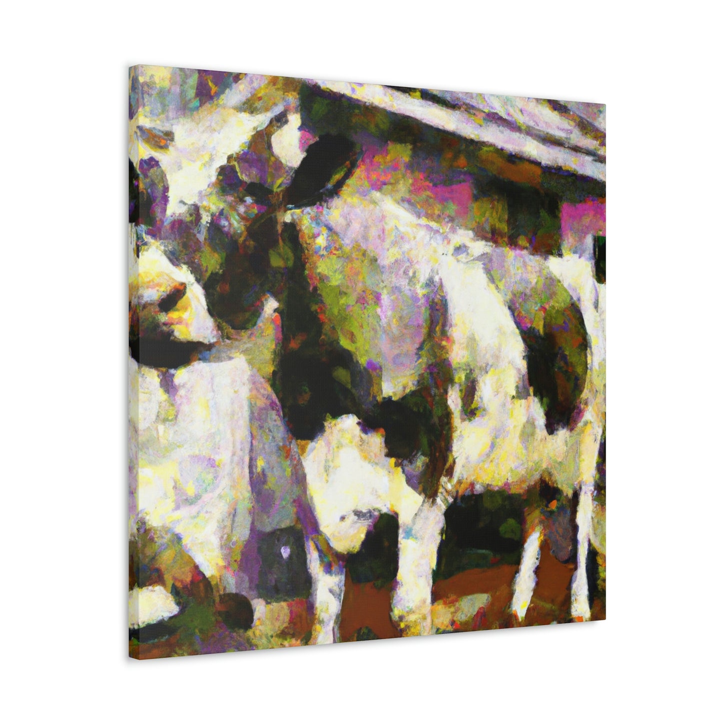 Milking a Countryside Cow - Canvas