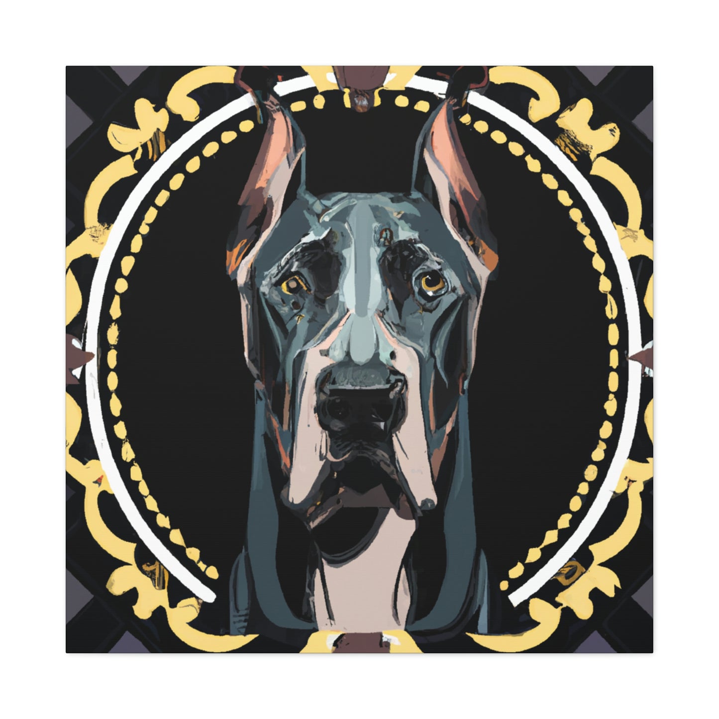 “Gilded Great Dane” - Canvas