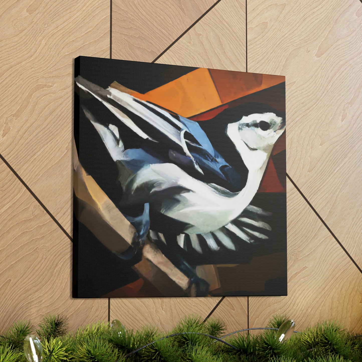 "Nuthatch in Art Deco" - Canvas