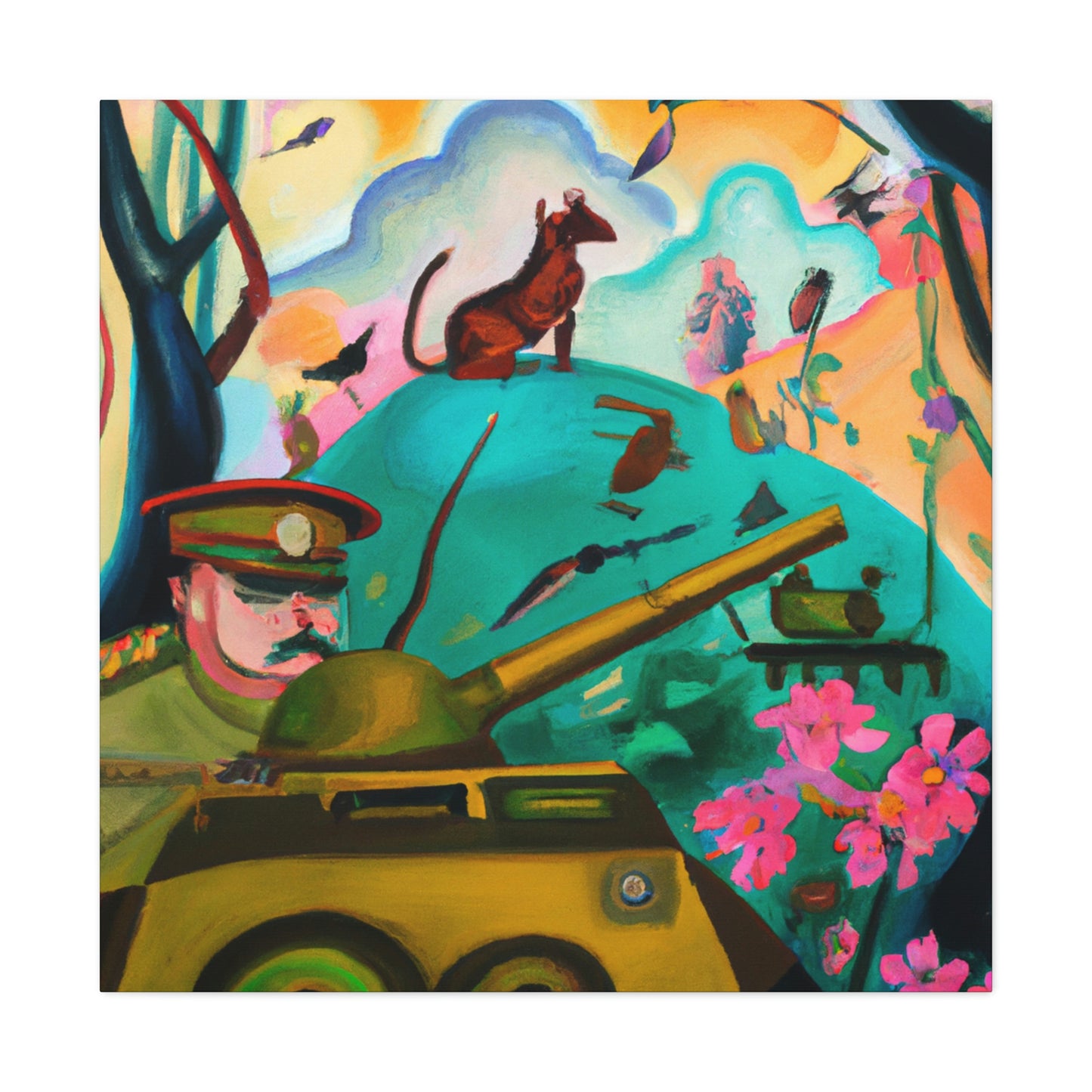 Tank Operator Triumphant - Canvas