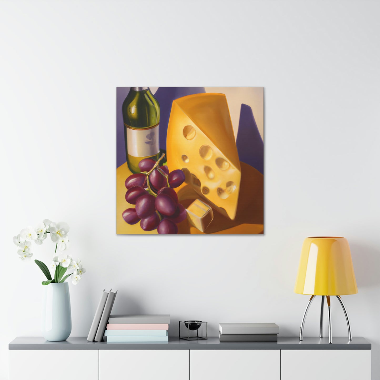 Cheese and Grapes Feast - Canvas